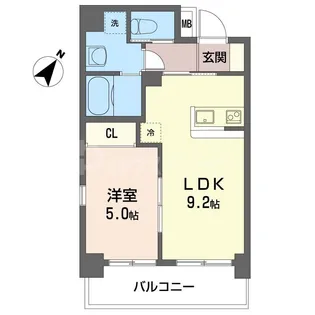 ボナクオリアXVIII東松戸【4階】の間取り