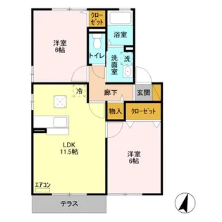 サンパーク II B【1階】の間取り