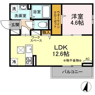 コーポアーバニア 5【1階】の間取り