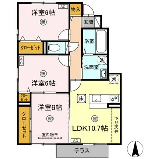 サン・ガーデン【1階】の間取り