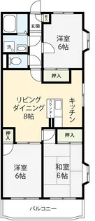 クレールはけの原【1階】の間取り