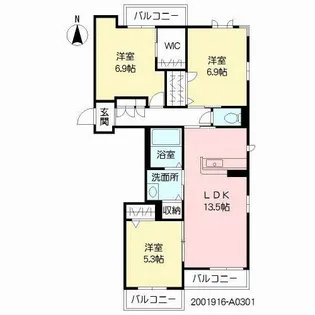 ハッピーステイ【3階】の間取り