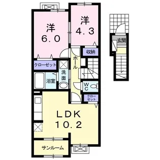 グランツIII【2階】の間取り