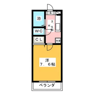 コートダジュール2番館【1階】の間取り