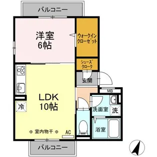 Bell espaceII(ベルエスパースツー)【3階】の間取り