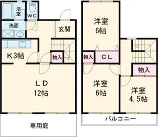 タウンハウス久兼Kの間取り