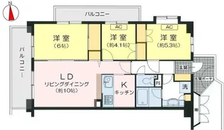 ツインシティ東砂アネックス【7階】の間取り