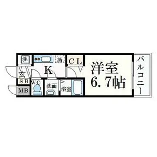 プレサンス丸の内流雅【2階】の間取り