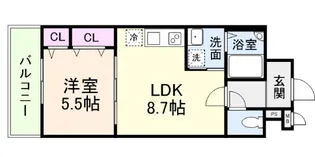 リアン富木【3階】の間取り