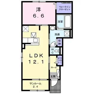グラン・ア-ブル II【1階】の間取り