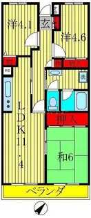 クレール新松戸【2階】の間取り