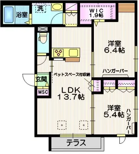 エテルナZERO【1階】の間取り