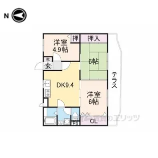 フルーエント4【3階】の間取り