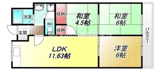 ロイヤル加美【3階】の間取り