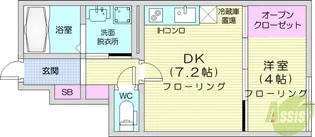 BAU黒松イースト【2階】の間取り