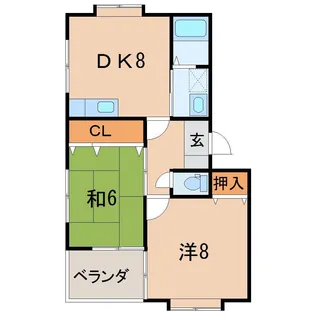 T・YクレストA【2階】の間取り