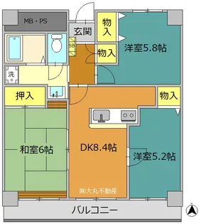 カームライフ綾瀬【2階】の間取り