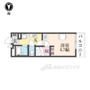 レオパレス阪急塚口【4階】の間取り