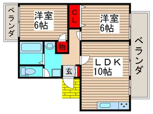 レジデンスロイヤルガーデン A【2階】の間取り