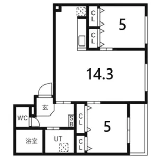 エルシア西野【4階】の間取り
