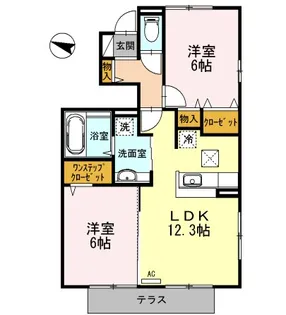 ソレール シュウ【1階】の間取り
