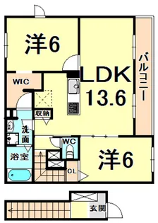 ル・リアン【2階】の間取り