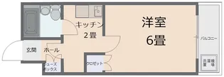 シティハウス弐番館【1階】の間取り