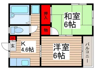 リバーコーポ【2階】の間取り