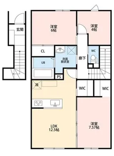 Le Bonheur(ラボヌール)【2階】の間取り