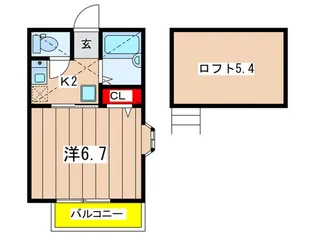 フラットUMEDA【2階】の間取り