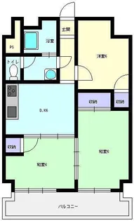 山王9Kビル【7階】の間取り