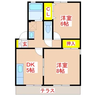 セジュール潤【1階】の間取り