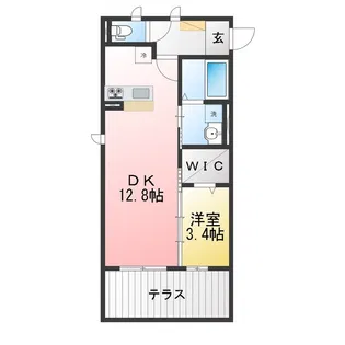 ミアカーサ青池III【1階】の間取り