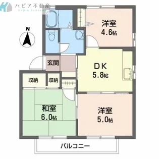 シャイングレイス【2階】の間取り
