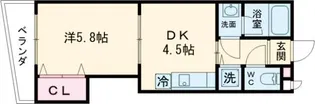 エンジェルコート白川【1階】の間取り