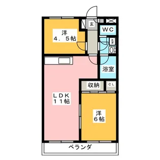 中根マンション【3階】の間取り