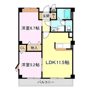 トゥール・ジャルダンII【1階】の間取り