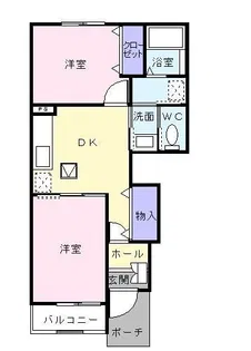 ブライトMACHIYASIKI【1階】の間取り