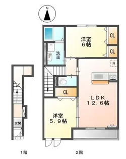 ピノ リサイア【2階】の間取り