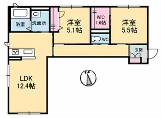 ローレルR【2階】の間取り
