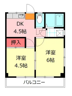 メゾンカシマ【2階】の間取り
