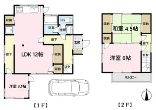 埼玉県春日部市西金野井【一戸建】の間取り