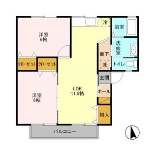 サンセールハイツ A【2階】の間取り