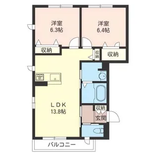 シャーメゾン リュミエールII【1階】の間取り