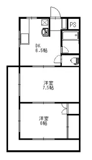 ニュー双葉マンション1号棟【3階】の間取り