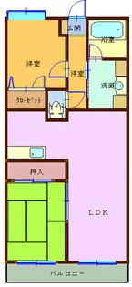 パルナス新屋敷21【4階】の間取り