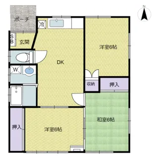 コーポスズキ【1階】の間取り