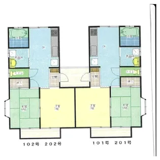 パレスシンコウB【2階】の間取り