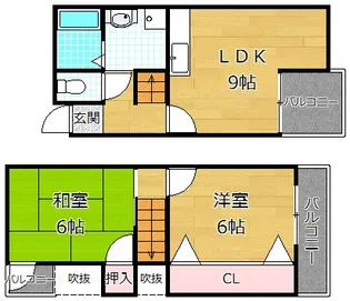 2LDKの間取り画像