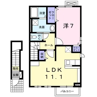 フェリーチェ1【2階】の間取り
